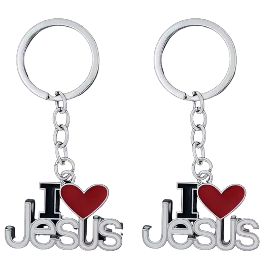 Llavero para Bolso Corazón Religioso I Love Jesus - Colgante de Aleación, Regalo de Fe Cristiana