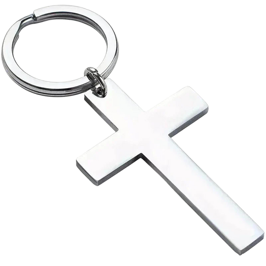 Llavero para Bolso Cruz de Jesús Metal Premium - Regalo Fiel Cristiano