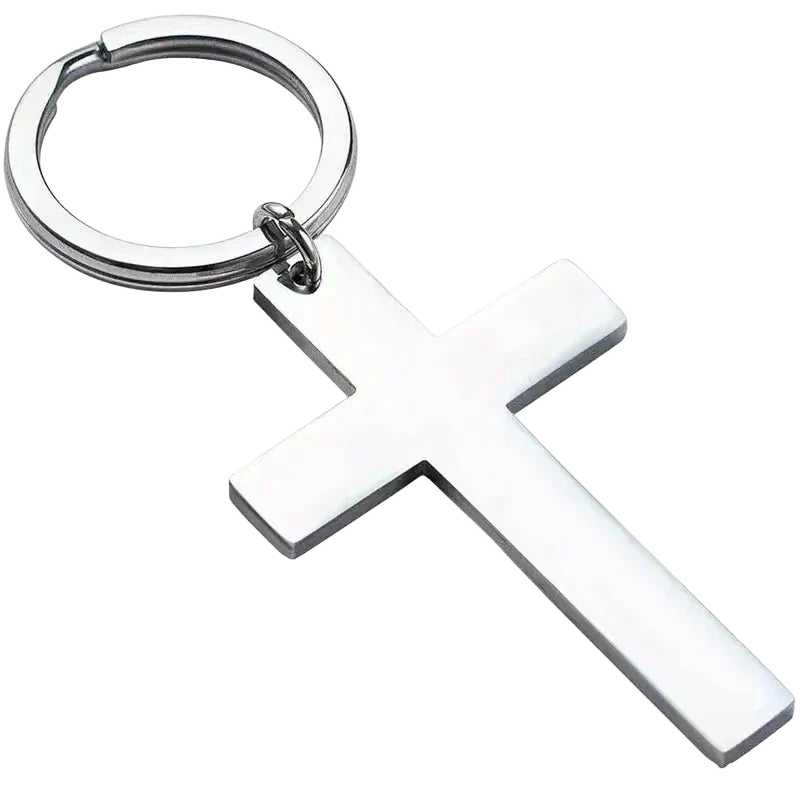 Llavero para Bolso Cruz de Jesús Metal Premium - Regalo Fiel Cristiano