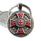 Llavero para Bolso Cruz Templaria Roja - Símbolo Masón de Resina y Metal, Accesorio Premium
