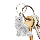 Llavero para Bolso Gato Transparente: Guarda Recuerdos de Mascotas, Charm Premium