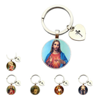 Llavero para Bolso Sagrado Corazón de Jesús y Virgen María - Joyería Religiosa Premium