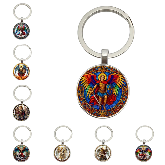 Llavero para Bolso San Miguel Arcángel Protector - Amuleto Religioso Premium