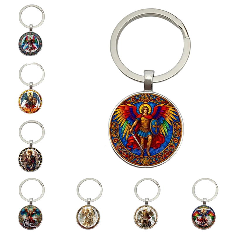 Llavero para Bolso San Miguel Arcángel Protector - Amuleto Religioso Premium