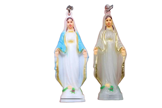 Llavero para bolso Virgen María Azul Plástico - Charm Religioso Premium