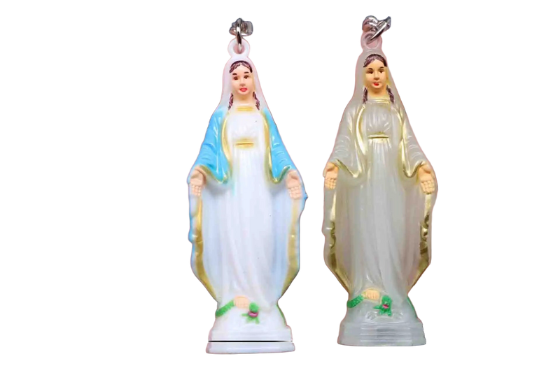 Llavero para bolso Virgen María Azul Plástico - Charm Religioso Premium