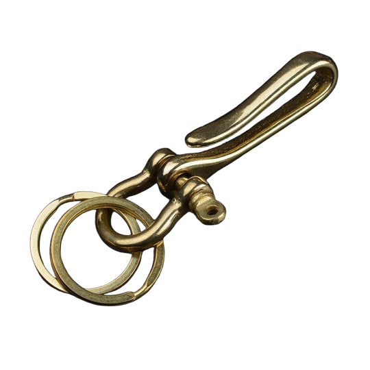 Llavero para Hombre <br> El Gancho Dorado (Acero)