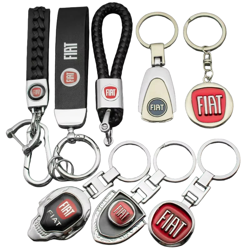 Llavero para Llaves de Coche a Crochet – Elegancia Hecha a Mano para Fiat Ducato, Punto, Panda, 500,