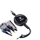 Llavero para llaves de coche BMW M a Crochet: Cable USB Carga Rápida 3 en 1 – Metal y ABS Premium