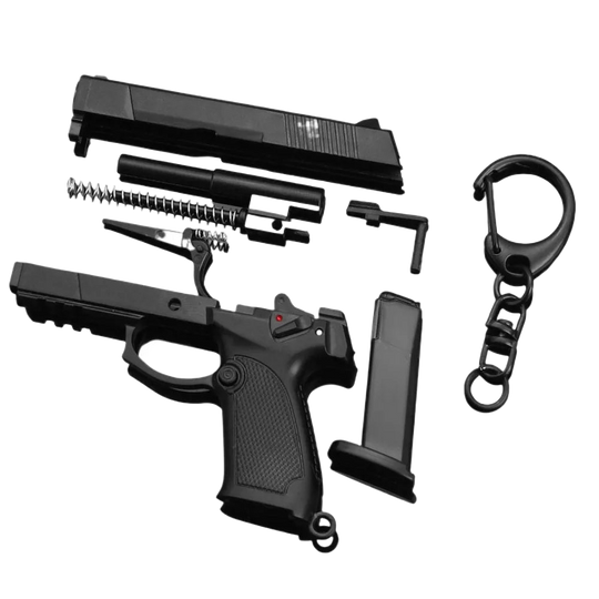 Llavero para moteros Mini Pistola Toy Desmontable Modelo 92 1:3 Colgante Llavero Exclusivo Regalo