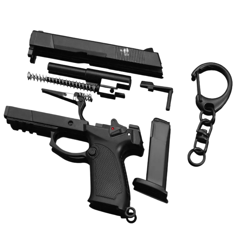 Llavero para moteros Mini Pistola Toy Desmontable Modelo 92 1:3 Colgante Llavero Exclusivo Regalo