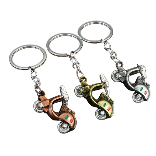 Llavero para Moto que No Raya la Tija - 3D Scooter Clásico, Regalo Unisex Premium
