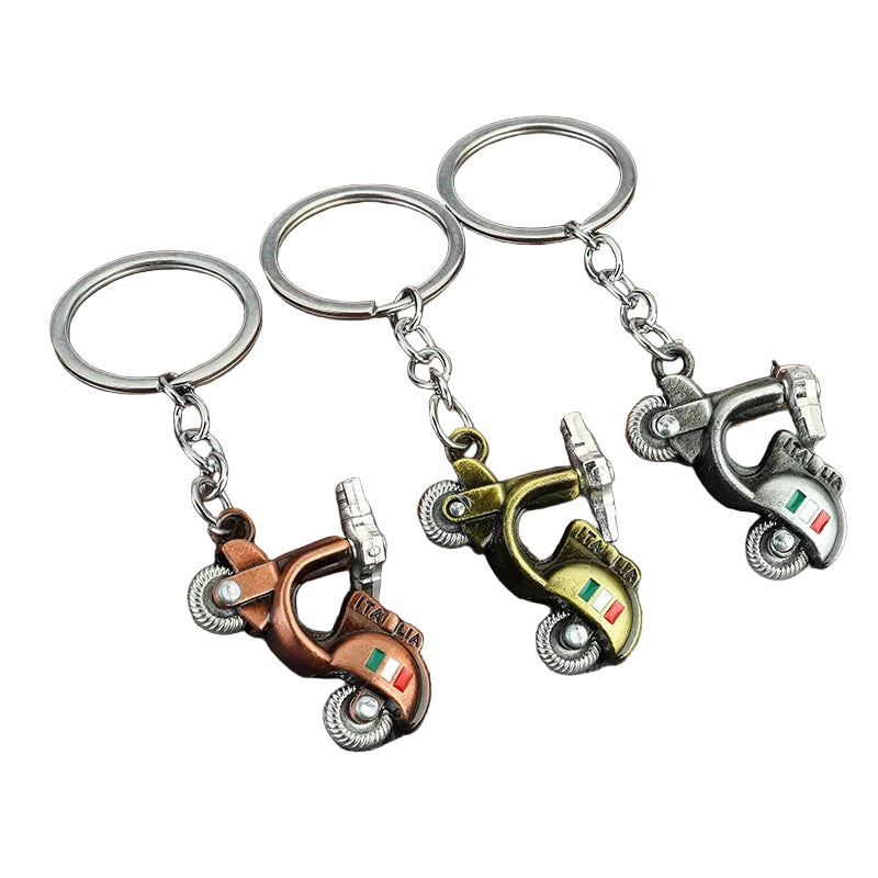 Llavero para Moto que No Raya la Tija - 3D Scooter Clásico, Regalo Unisex Premium