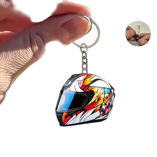 Llavero para moto que no raya la tija - Casco 3D Premium Antirrayas