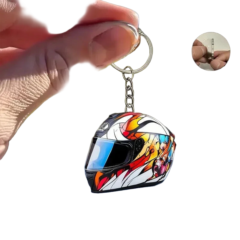 Llavero para moto que no raya la tija - Casco 3D Premium Antirrayas