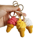 Llavero personalizado de crochet - Mini helado artesanal único
