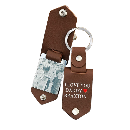 Llavero Personalizado de Cuero con Foto