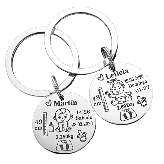 Llavero Personalizado de Nacimiento