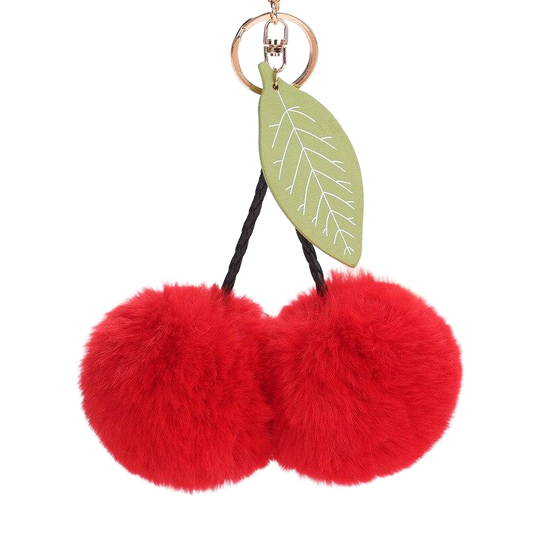 Llavero Pompón Cerezas