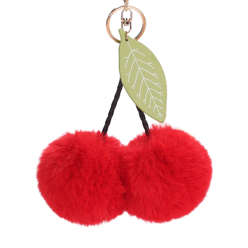 Llavero Pompón Cerezas