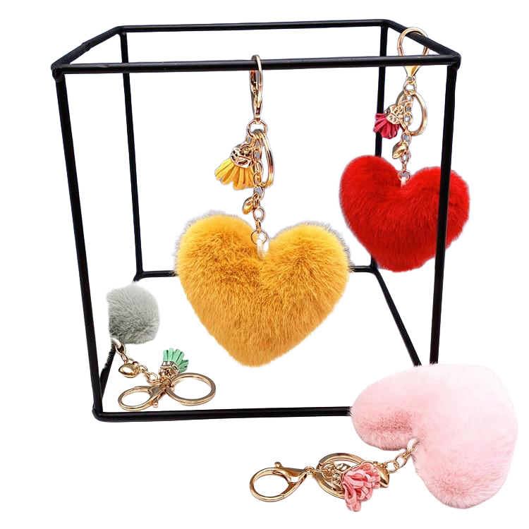 Llavero Pompón Corazón