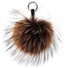 Llavero Pompón de Piel Sintética Nevada