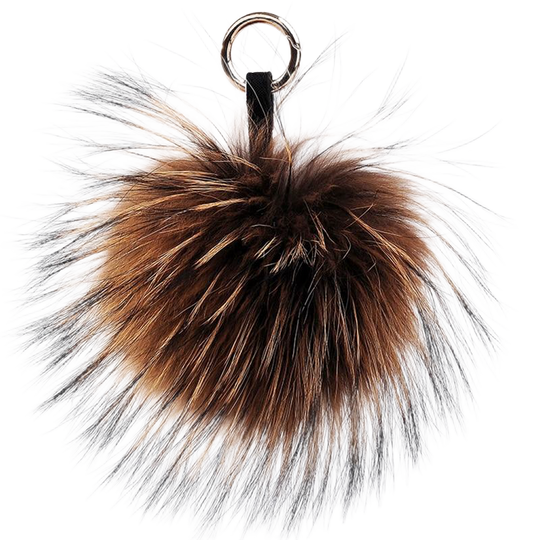 Llavero Pompón de Piel Sintética Nevada