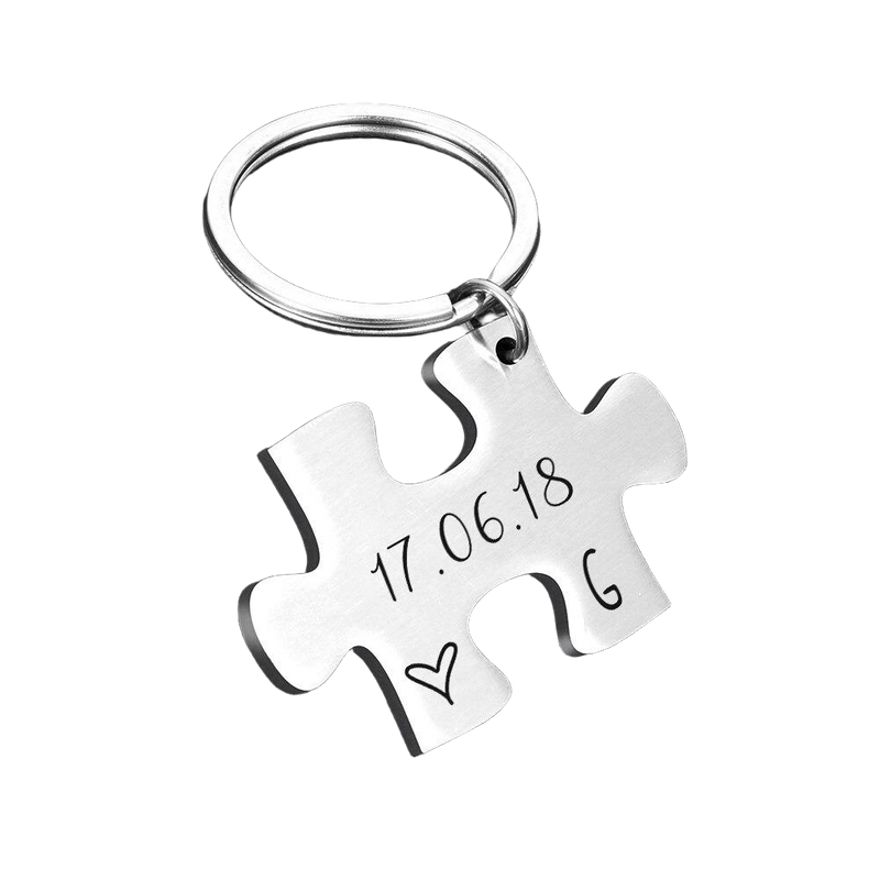 Llavero Puzzle para Parejas Personalizable