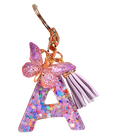 Llaveros Charms Letras A-Z con Colgante Mariposa y Borla - Accesorio Premium para Bolsos