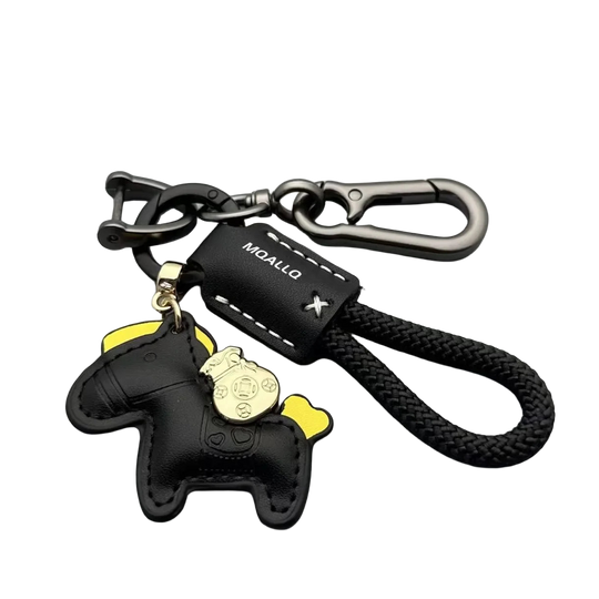 Llaveros Originales para Coche - Colgante de Poni Cute con Amuleto de Dinero, Decoración Premium par