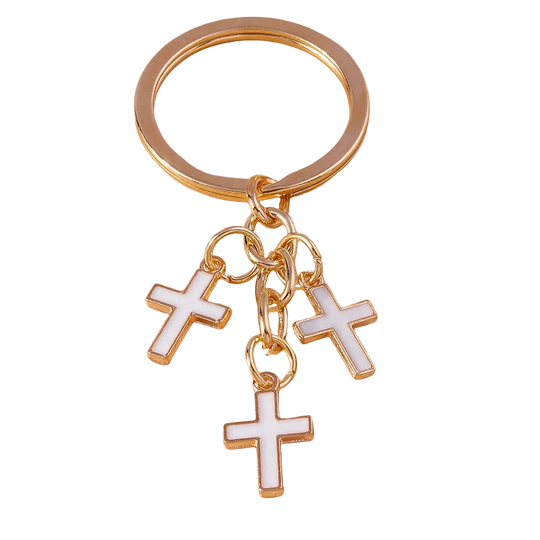 Llaveros Originales para Coche - Cruces Esmaltadas Elegantes para Llavero de Coche, Accesorio Premiu