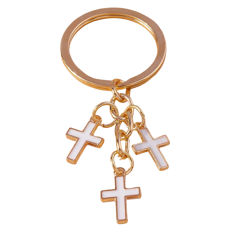 Llaveros Originales para Coche - Cruces Esmaltadas Elegantes para Llavero de Coche, Accesorio Premiu
