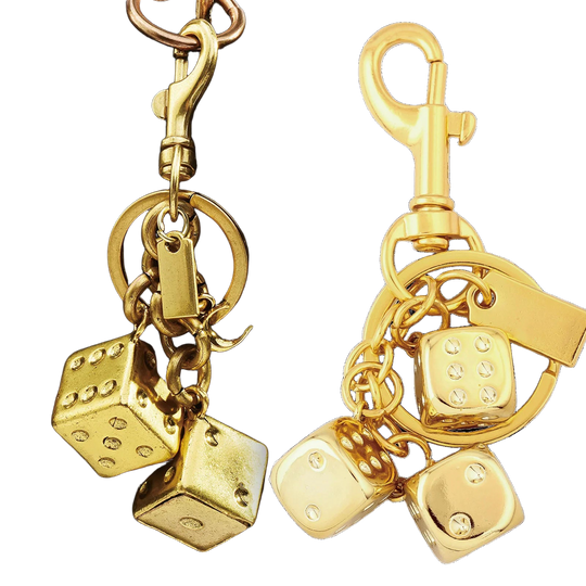 Llaveros Originales para Coche - Dado de la Suerte Premium Metal Charm