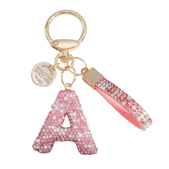 Llaveros Originales para Coche - Inicial A-Z Elegante y Brillante para Mujer
