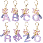 Llaveros Originales para Coche - Letras A-Z Personalizadas, Elegante Llavero Metálico para Mujer, Re