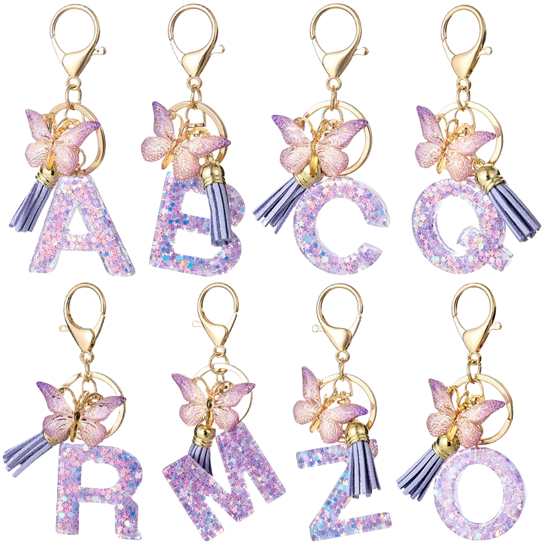 Llaveros Originales para Coche - Letras A-Z Personalizadas, Elegante Llavero Metálico para Mujer, Re