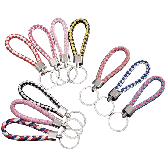 Llaveros originales para coche - Llavero de cuero trenzado hecho a mano, accesorio elegante para bol