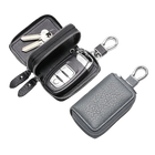Llaveros originales para coche de cuero - Funda con cremallera para hombre y mujer, regalo premium