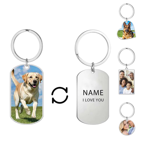 Llaveros Personalizados con Foto - Regalo Único para Familia y Pareja - Acero Inoxidable Premium
