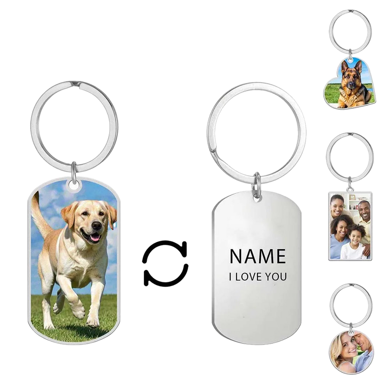Llaveros Personalizados con Foto - Regalo Único para Familia y Pareja - Acero Inoxidable Premium