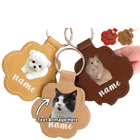 Llaveros Personalizados con Foto y Nombre - Llavero de Cuero para Mascotas, Regalo Memorial Perro Ga