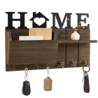 Llaveros Personalizados con Foto | Soporte de Pared de Madera con Estante y Ganchos para Llaveros, B