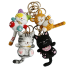 Llaveros Personalizados de Gatito a Crochet Hecho a Mano - Llavero Amigurumi Único para Bolso, Mochi