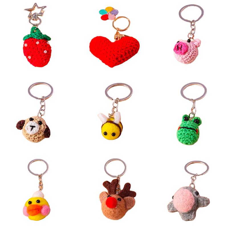 Labubu Llavero Precio: Llavero de Peluche Tejido a Mano, Abeja y Perrito, Colgante de Amor, Decoraci
