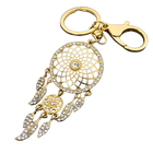 Llavero a Crochet para Hombre Bohemian Dream Catcher Atrapasueños Artesanal con Pluma y Tassel
