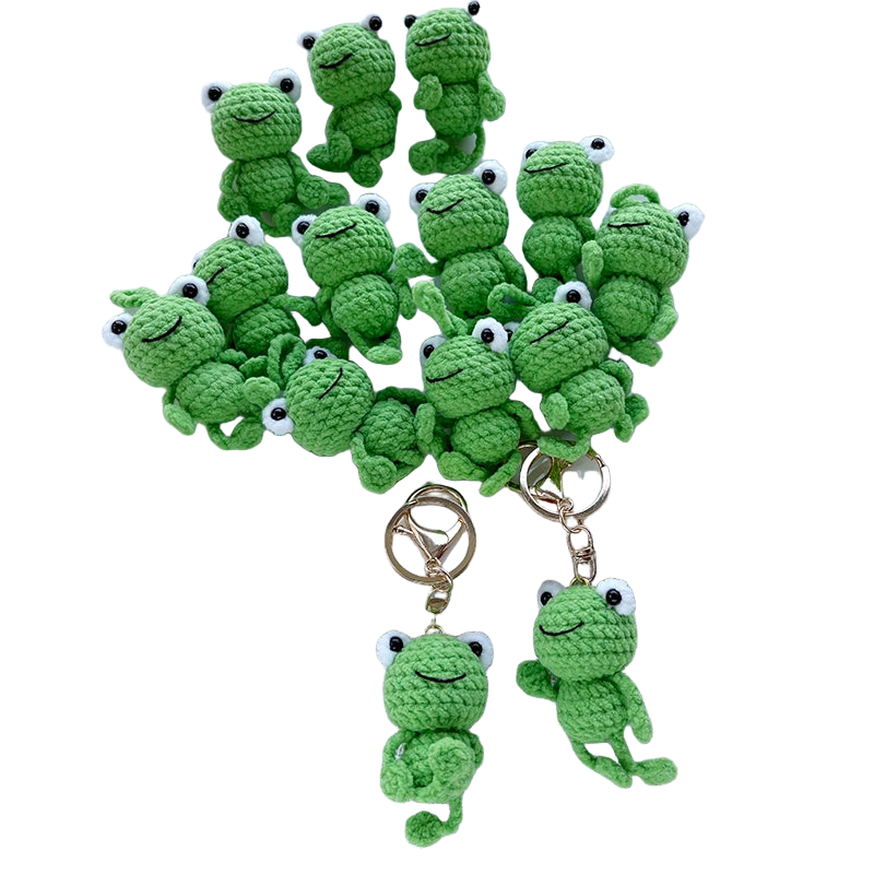 Llavero a Crochet Paso a Paso - Rana Verde Hecho a Mano Amigurumi, Accesorio Ecológico para Mochila,