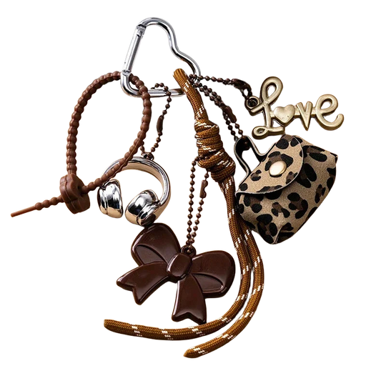 Llavero a Crochet Paso a Paso | Cartera Mini con Lazo y Trenza Maillard en Cuero Premium