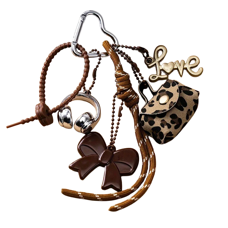 Llavero a Crochet Paso a Paso | Cartera Mini con Lazo y Trenza Maillard en Cuero Premium
