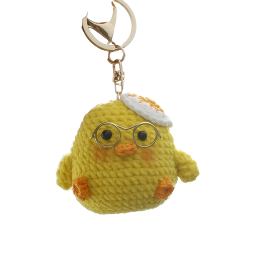 Llavero a Crochet Paso a Paso – Pollito Tejido Premium para Mochila y Bolso