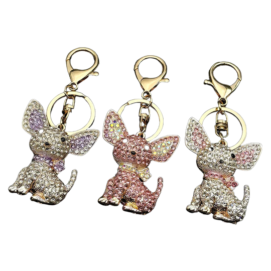 Llavero a crochet paso a paso: Chihuahua de Cristal con Brillo – Elegancia y Amor en un Accesorio Ún